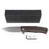 LionSteel Myto Earth Brown Aluminum, Stone Washed M390 Folding Knife by Molletta (MT01A ES)