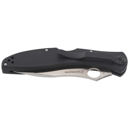 Spyderco Centofante 3 Black FRN Plain Folding Knife - C66PBK3